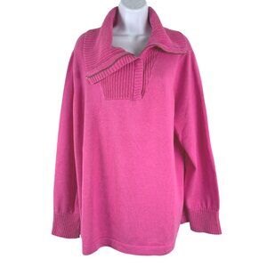 Lauren Ralph Lauren Sweater Womens 3X Pink Cotton Nylon Casual FS-1507